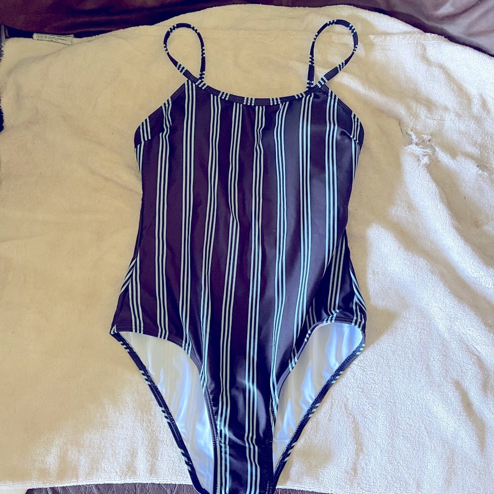 A blue and dk. Light blue bathing suit. Sz. XS.